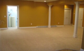 Carpeted basement
