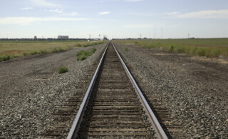 Railroad tracks outside of Stratford Texas.