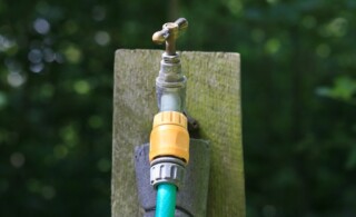 Garden hose & faucet