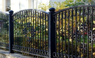 Iron Garden Fence Closeup