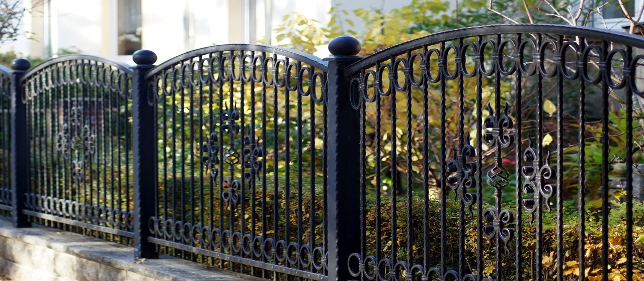 Iron Garden Fence Closeup