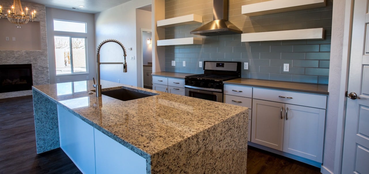 granite countertop in a home kitchen