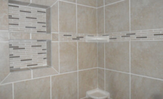 Neutral Colored Tile in a Bathroom Shower
