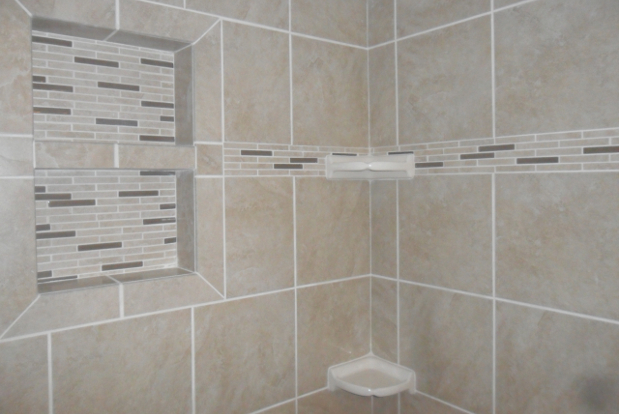 Neutral Colored Tile in a Bathroom Shower