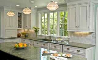 White cabinets and counters