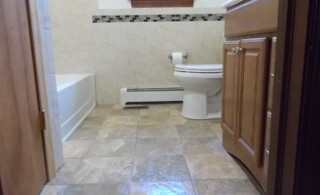 White bathroom heater
