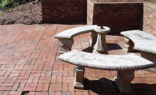 Outdoor concrete furniture