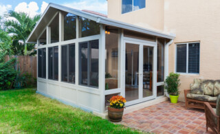 Sunroom with gable roof