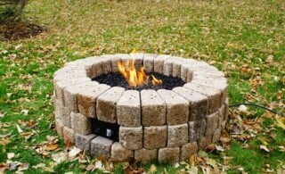 DIY Build a Gas Fire Pit-final product