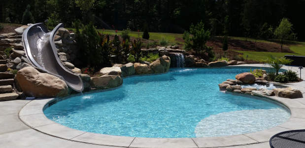 Swimming Pool Slides - prices, types, construction, & installation