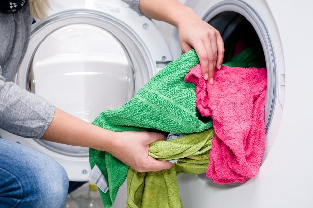 Washing dirty wet clothes