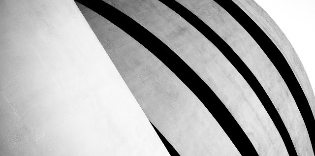 The Guggenheim Museum designed by Frank Lloyd Wright