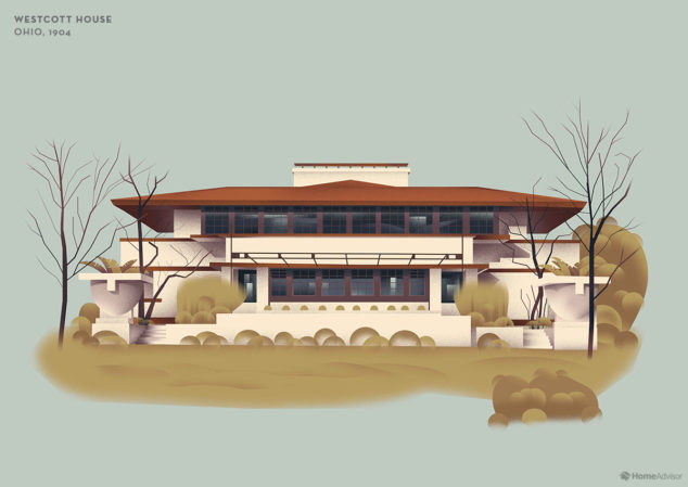 A Map Of Frank Lloyd Wright Homes In Nearly Every State