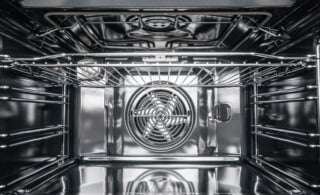 the inside of a very clean electric oven