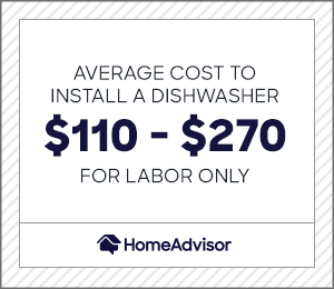 average price to install dishwasher