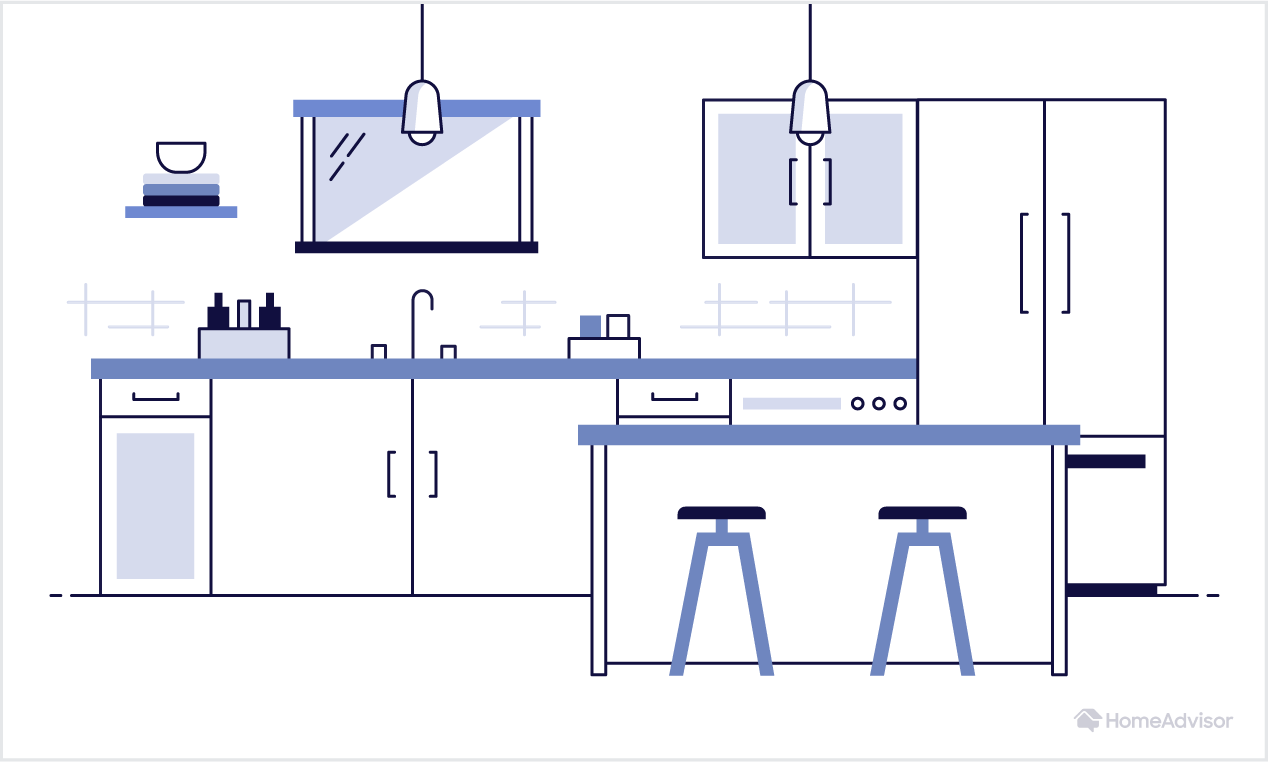 elements of a kitchen illustration