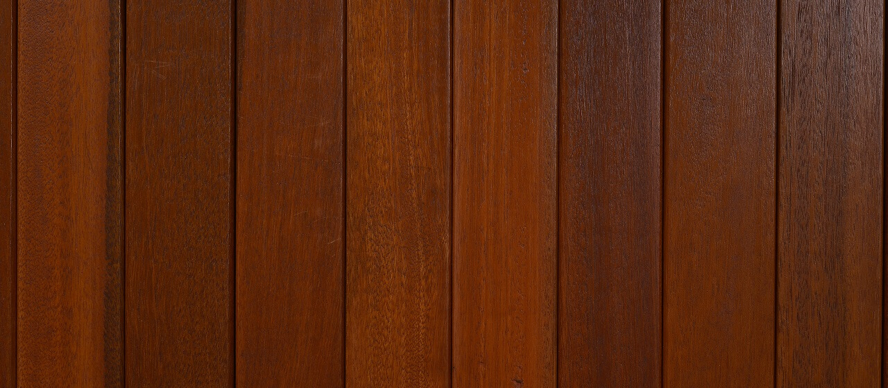close-up of mahogany decking material
