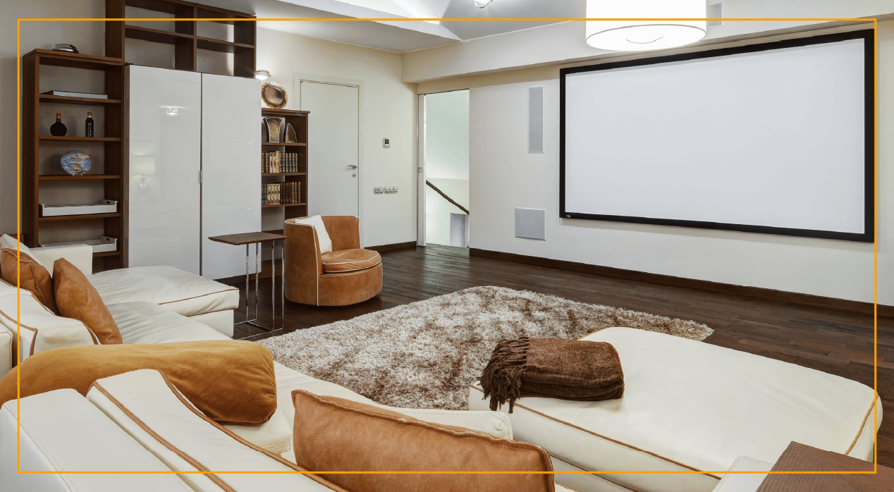 American Western-themed home theater 