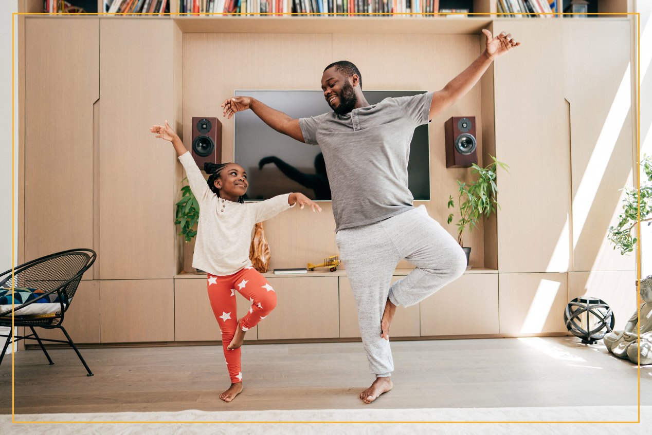 dad and daughter dancing