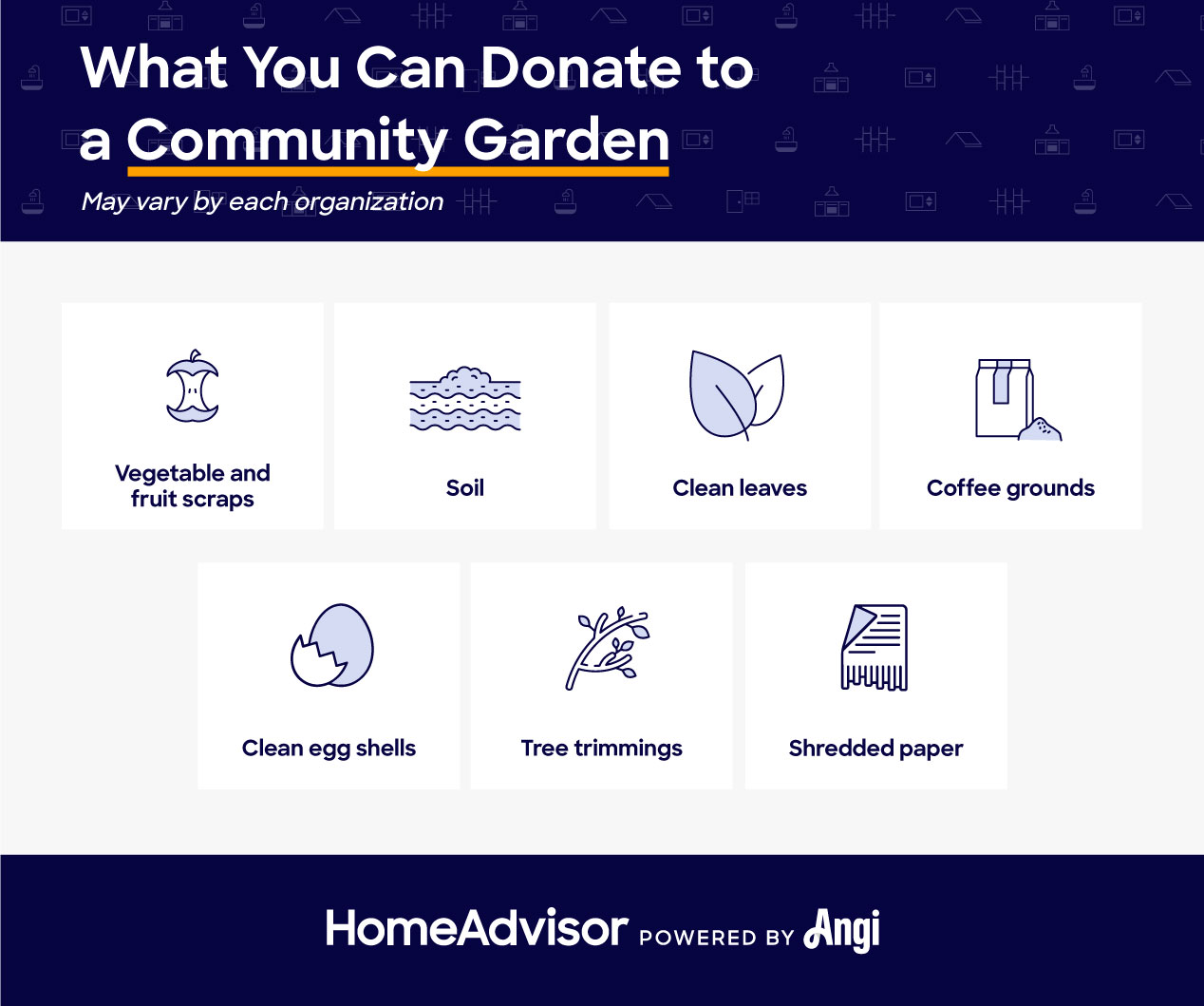 what you can donate to a community garden