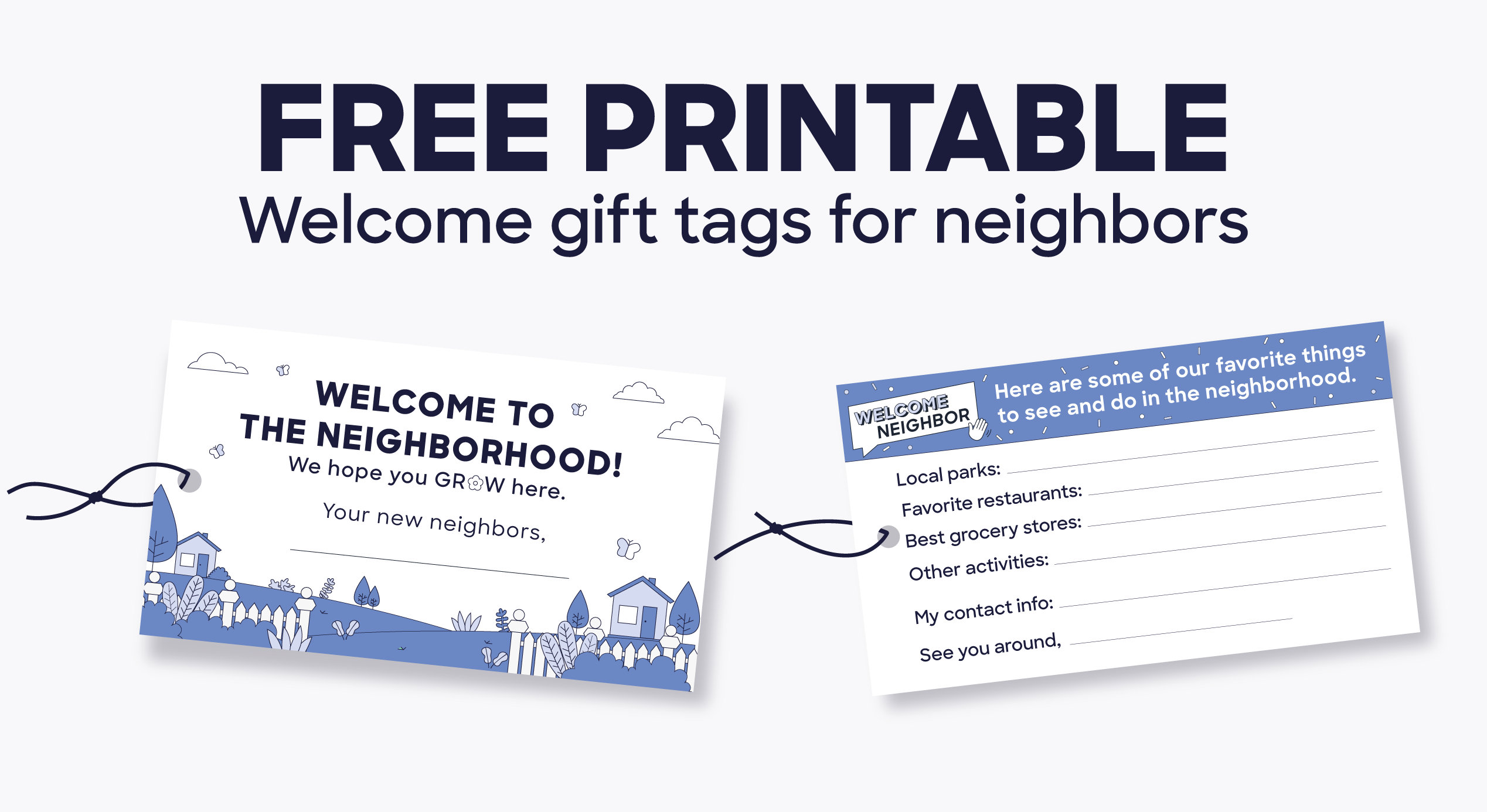 Welcome tags for neighbors preview