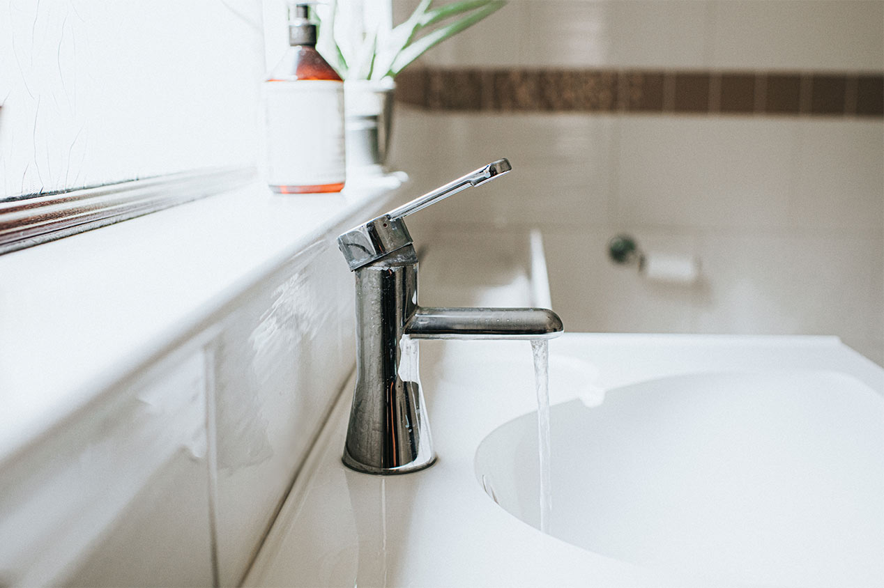 bathroom sink tap water